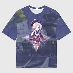 Футболка оверсайз мужская Цици Qiqi в примогеме, Genshin Impact Геншин импак, цвет: 3D-принт