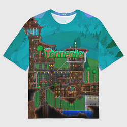 Футболка оверсайз мужская Дом в Террарии, цвет: 3D-принт
