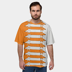 Футболка оверсайз мужская Лисицы Foxes, цвет: 3D-принт — фото 2