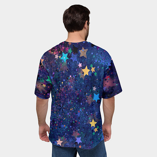 Мужская футболка оверсайз Звездное небо мечтателя / 3D-принт – фото 4