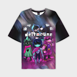 Мужская футболка оверсайз DELTARUNE ГЕРОИ В БОЙ!