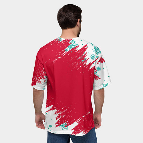 Мужская футболка оверсайз НОВОГОДНИЙ ЛИВЕРПУЛЬ 2022 / 3D-принт – фото 4