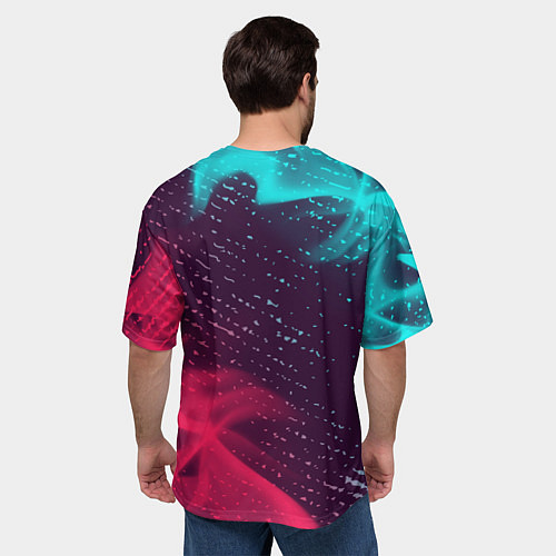 Мужская футболка оверсайз Stray / 3D-принт – фото 4