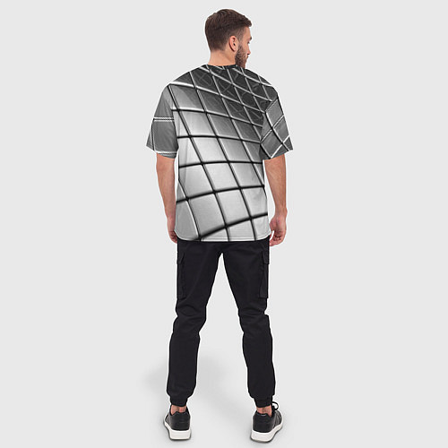 Мужская футболка оверсайз BMW pattern 2022 / 3D-принт – фото 4