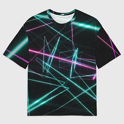 Футболка оверсайз мужская Лазерная композиция, цвет: 3D-принт
