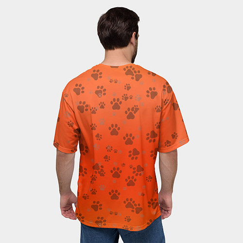 Мужская футболка оверсайз Kot da Vinci / 3D-принт – фото 4