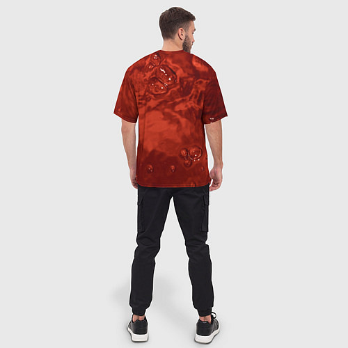 Мужская футболка оверсайз Walking dead - кровь / 3D-принт – фото 4