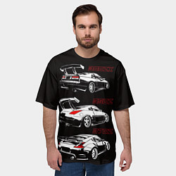 Футболка оверсайз мужская NISSAN 300 ZX 350Z 370Z JDM STYLE, цвет: 3D-принт — фото 2