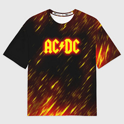 Мужская футболка оверсайз ACDC Neon