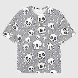 Футболка оверсайз мужская Skulls & bones, цвет: 3D-принт
