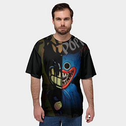 Футболка оверсайз мужская POPPY PLAYTIME BENDY AND THE INK MACHINE, цвет: 3D-принт — фото 2