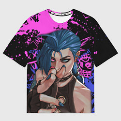 Футболка оверсайз мужская Arcane League Of Legends JINX ПАУДЕР, цвет: 3D-принт