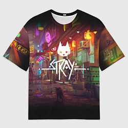 Футболка оверсайз мужская Stray: Poster, цвет: 3D-принт