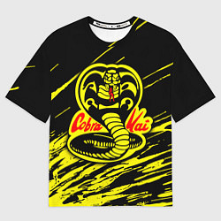 Футболка оверсайз мужская Кобра Кай логотип, цвет: 3D-принт