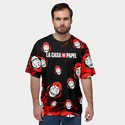 Футболка оверсайз мужская La Casa de Papel Профессор, цвет: 3D-принт — фото 2