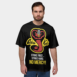 Футболка оверсайз мужская Cobra Kai - No mercy!, цвет: 3D-принт — фото 2