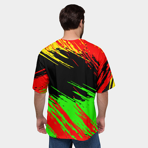 Мужская футболка оверсайз Логотип Cobra Kai / 3D-принт – фото 4