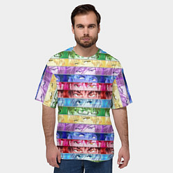 Футболка оверсайз мужская Баскетбол Куроко Манга Аниме, Глаза, цвет: 3D-принт — фото 2