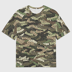 Футболка оверсайз мужская Именной камуфляж Валера, цвет: 3D-принт