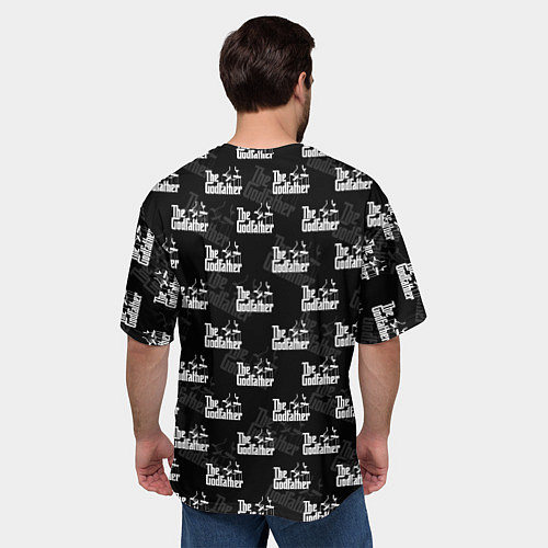 Мужская футболка оверсайз Крёстный отец Лого паттерн / 3D-принт – фото 4