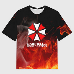 Футболка оверсайз мужская Umbrella Corporation пламя, цвет: 3D-принт
