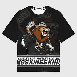Футболка оверсайз мужская Лос Анджелес Кингз, Los Angeles Kings, цвет: 3D-принт