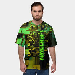 Футболка оверсайз мужская Minecraft, pattern 2022, цвет: 3D-принт — фото 2