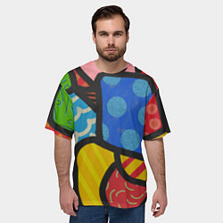 Футболка оверсайз мужская В стиле ромеро бритто, цвет: 3D-принт — фото 2