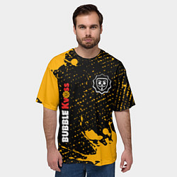 Футболка оверсайз мужская БАБЛ КВАС - Брызги, цвет: 3D-принт — фото 2