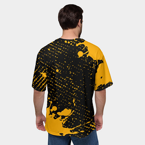 Мужская футболка оверсайз БАБЛ КВАС - Брызги / 3D-принт – фото 4