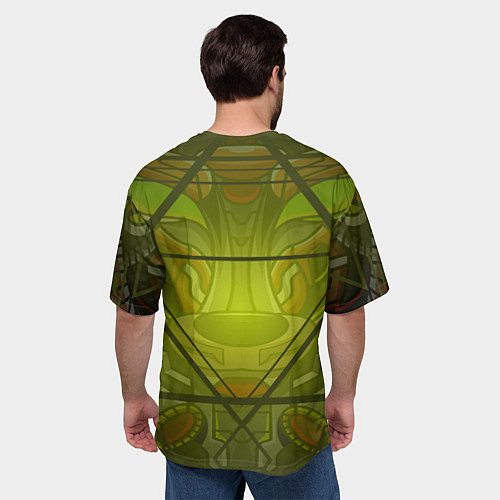 Мужская футболка оверсайз Кибер-лис / 3D-принт – фото 4