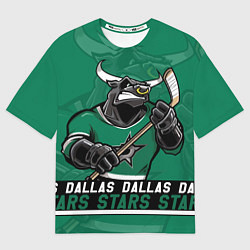 Футболка оверсайз мужская Dallas Stars, Даллас Старз, цвет: 3D-принт