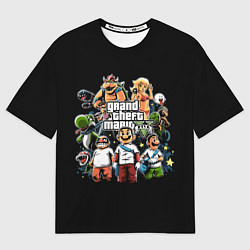 Футболка оверсайз мужская Mario x GTA, цвет: 3D-принт