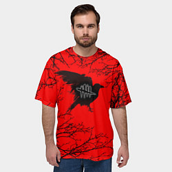Футболка оверсайз мужская Dead by Daylight ворон, цвет: 3D-принт — фото 2