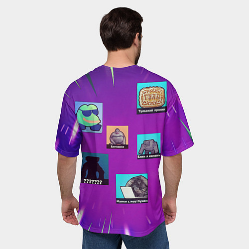 Мужская футболка оверсайз Babl Kvas Items / 3D-принт – фото 4