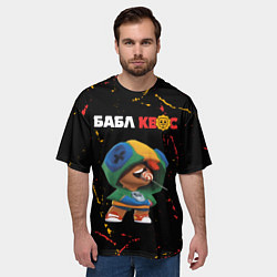 Футболка оверсайз мужская БАБЛ КВАС - БЛЕОН Минимал, цвет: 3D-принт — фото 2