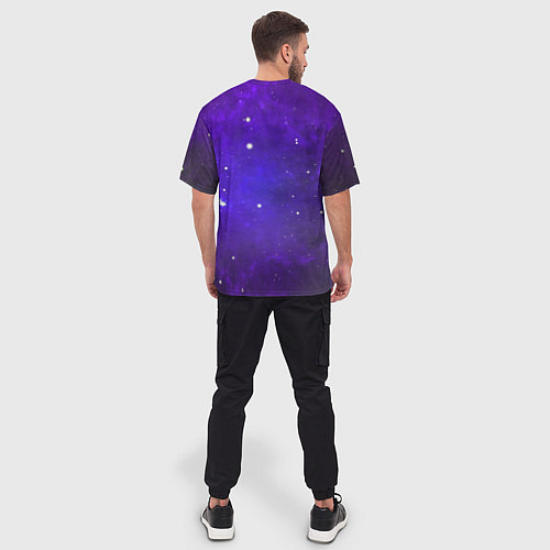 Мужская футболка оверсайз Дневная фурия в космосе / 3D-принт – фото 4