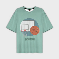 Футболка оверсайз мужская Basketball Спорт, цвет: 3D-принт
