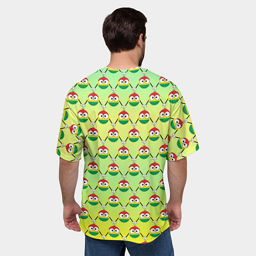 Мужская футболка оверсайз Регги смайл слэм / 3D-принт – фото 4