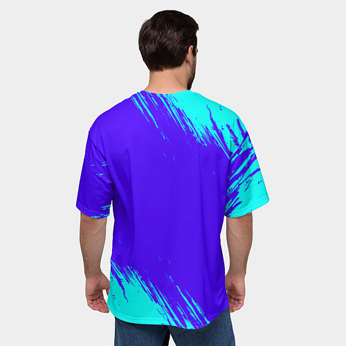 Мужская футболка оверсайз FORZA HORIZON Краски / 3D-принт – фото 4