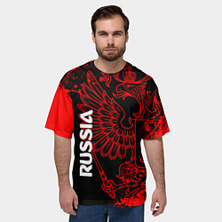 Футболка оверсайз мужская Russia Герб страны, цвет: 3D-принт — фото 2