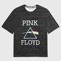 Футболка оверсайз мужская PINK FLOYD LOGO - ПИНК ФЛОЙД ЛОГОТИП, цвет: 3D-принт