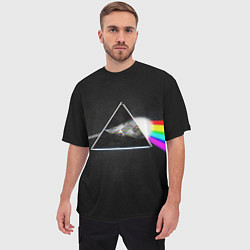 Футболка оверсайз мужская PINK FLOYD - ПИНК ФЛОЙД ГЛИТЧ, цвет: 3D-принт — фото 2