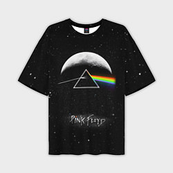 Футболка оверсайз мужская PINK FLOYD LOGO ПИНК ФЛОЙД ЗВЕЗДЫ, цвет: 3D-принт