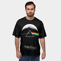 Футболка оверсайз мужская PINK FLOYD LOGO ПИНК ФЛОЙД ЗВЕЗДЫ, цвет: 3D-принт — фото 2