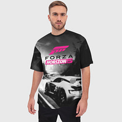 Футболка оверсайз мужская Forza Horizon 5 - night race, цвет: 3D-принт — фото 2