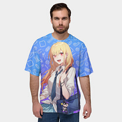 Футболка оверсайз мужская Китагава Марин эта фарфоровая кукла влюбилась, цвет: 3D-принт — фото 2