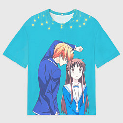 Футболка оверсайз мужская Кё и Тору, цвет: 3D-принт
