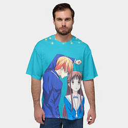 Футболка оверсайз мужская Кё и Тору, цвет: 3D-принт — фото 2