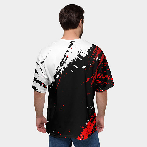 Мужская футболка оверсайз Honda Logo Auto / 3D-принт – фото 4